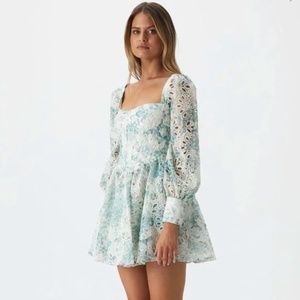 NWT Bardot Lila Flounce Dress in Water Floral